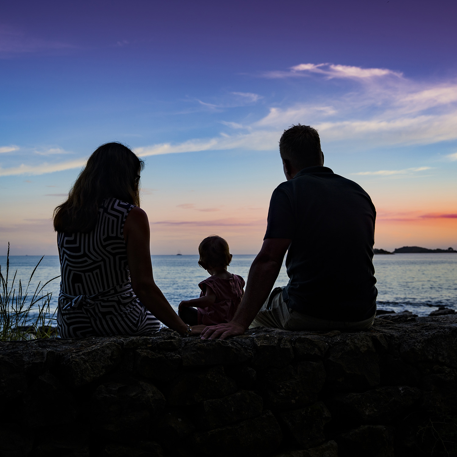 Fotograf Flo Steinweg mit seiner Familie am Meer.