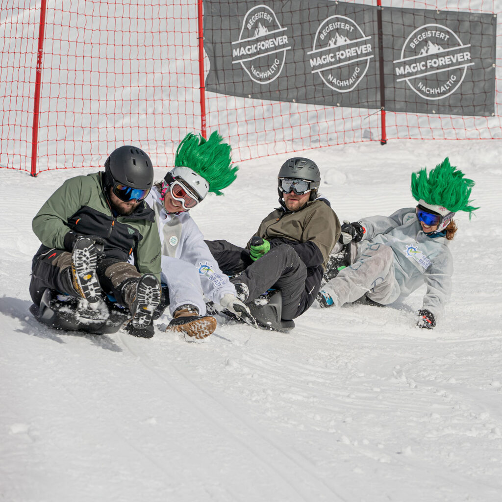 Eventfotografie bei der Zipflbobchallenge auf dem Nebelhorn bei Oberstdorf im Allgäu.